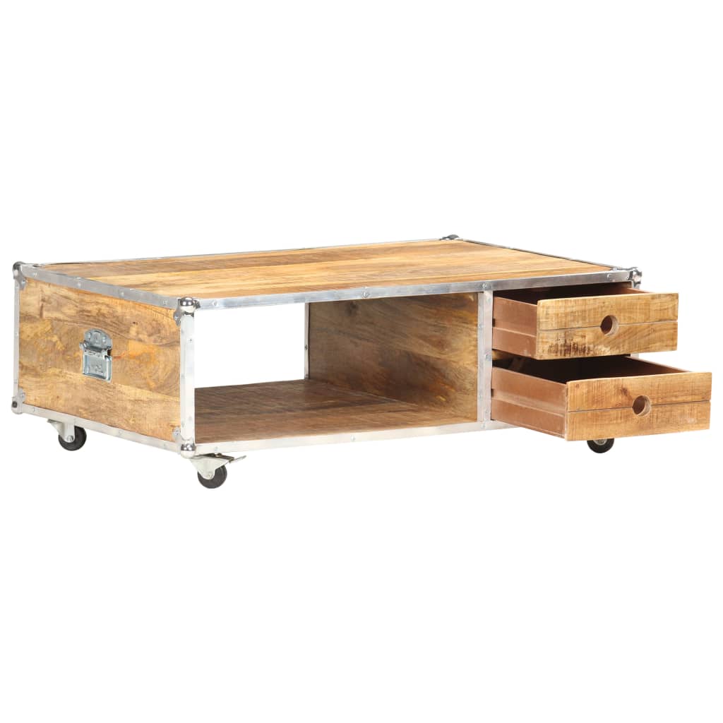Vidaxl salontafel 89x59x33 cm massief ruw mangohout