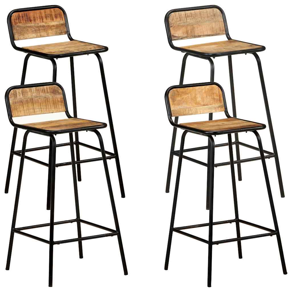 Vidaxl barstoelen 4 st massief mangohout