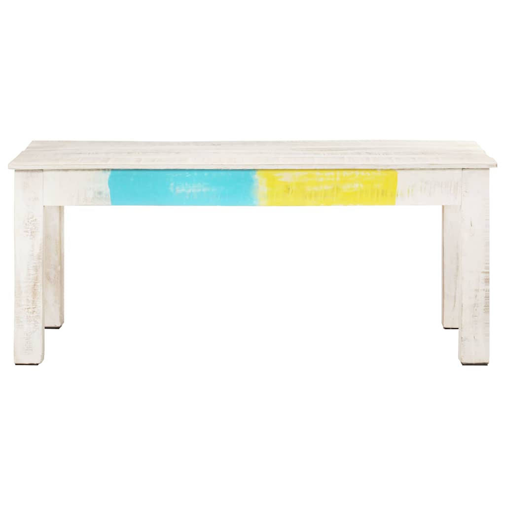 Vidaxl salontafel 110x60x45 cm massief mangohout wit