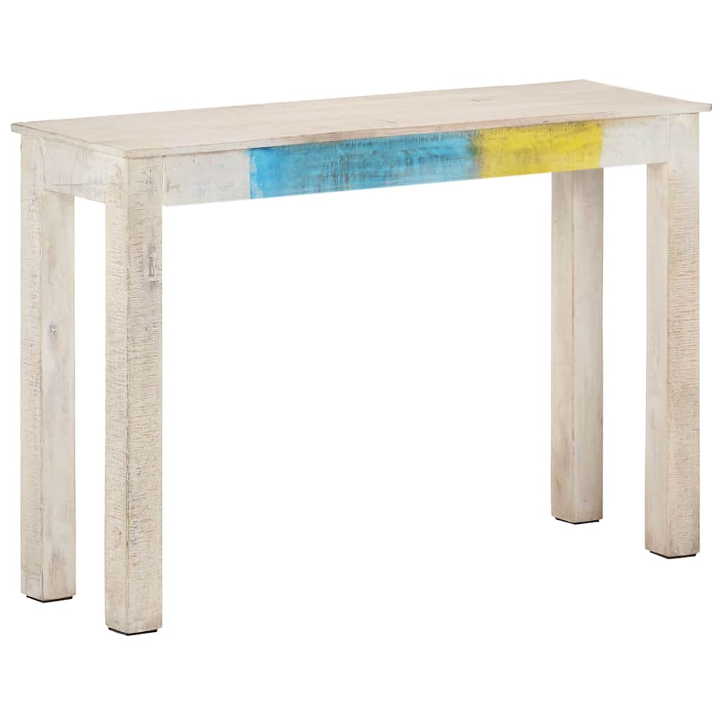Vidaxl wandtafel 115x35x77 cm ruw mangohout wit