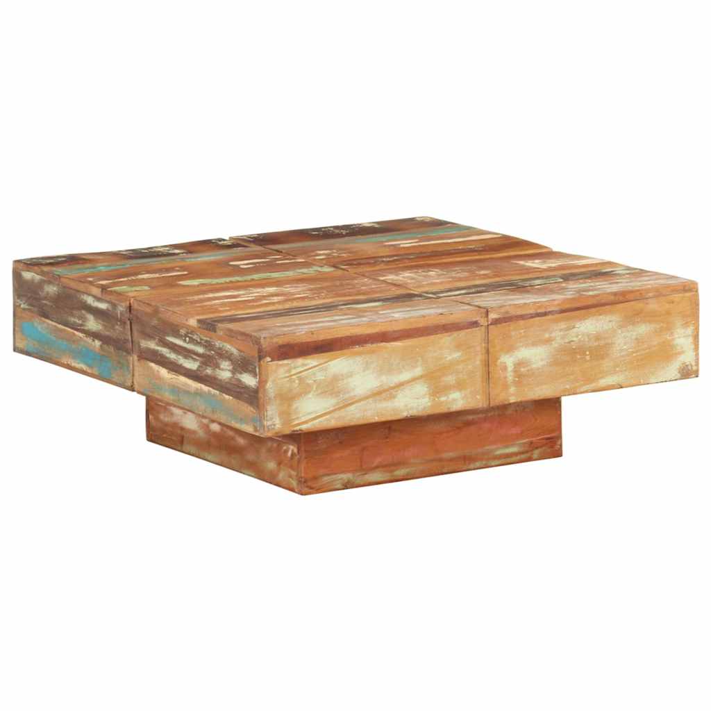 Vidaxl salontafel 80x80x28 cm massief gerecycled hout
