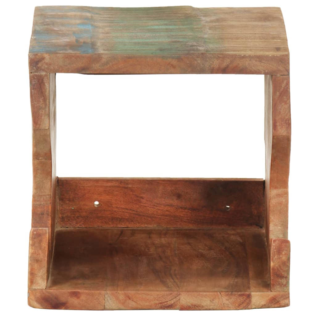 Vidaxl wandfietsenrek 35x25x25 cm massief gerecycled hout