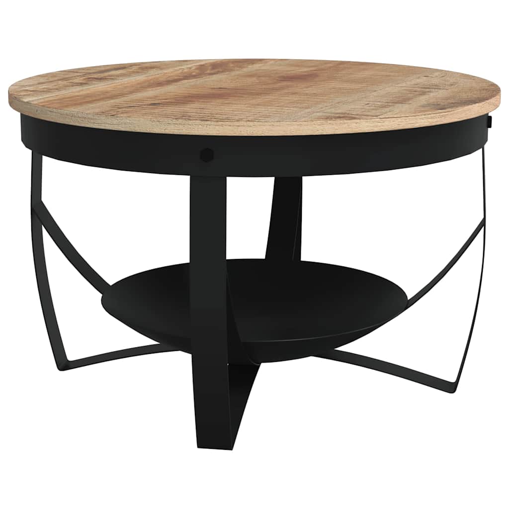 Vidaxl salontafel ø 68x43 cm ruw mangohout