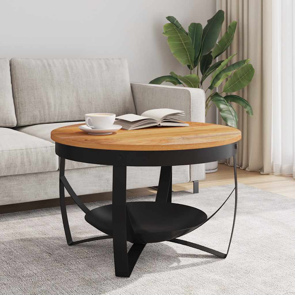 Vidaxl salontafel ø 68x43 cm massief acaciahout
