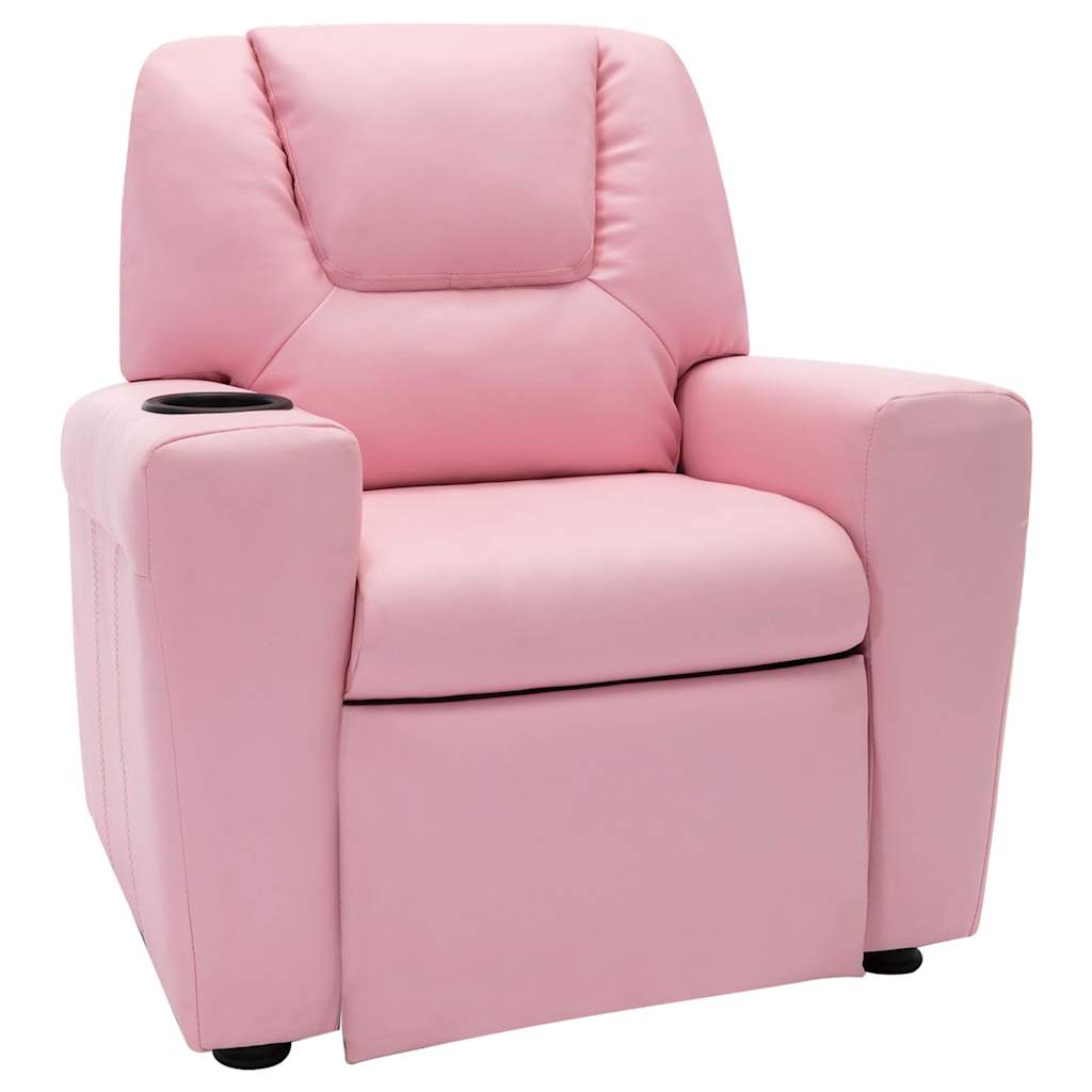 Vidaxl kinderfauteuil verstelbaar kunstleer roze