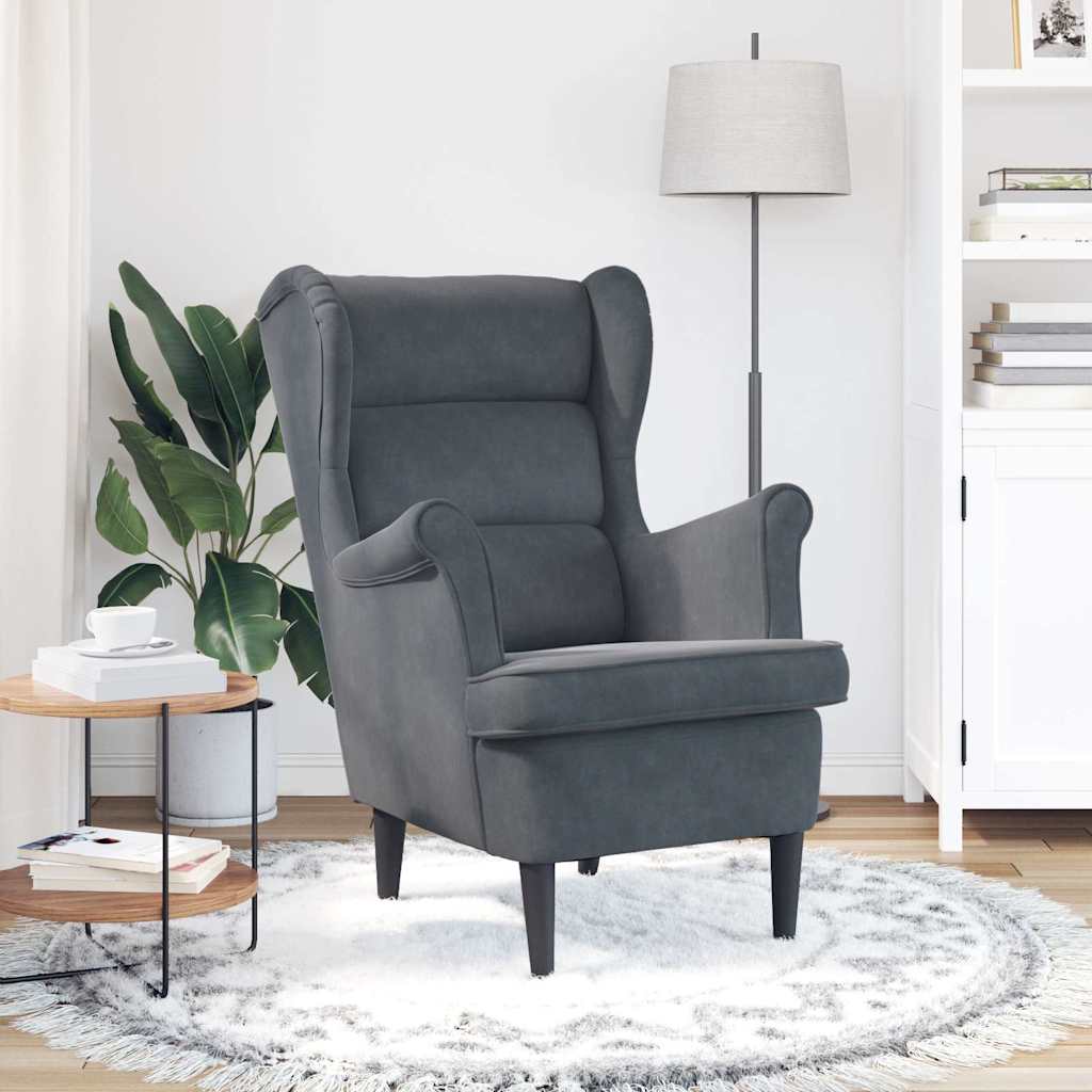 Vidaxl fauteuil fluweel donkergrijs