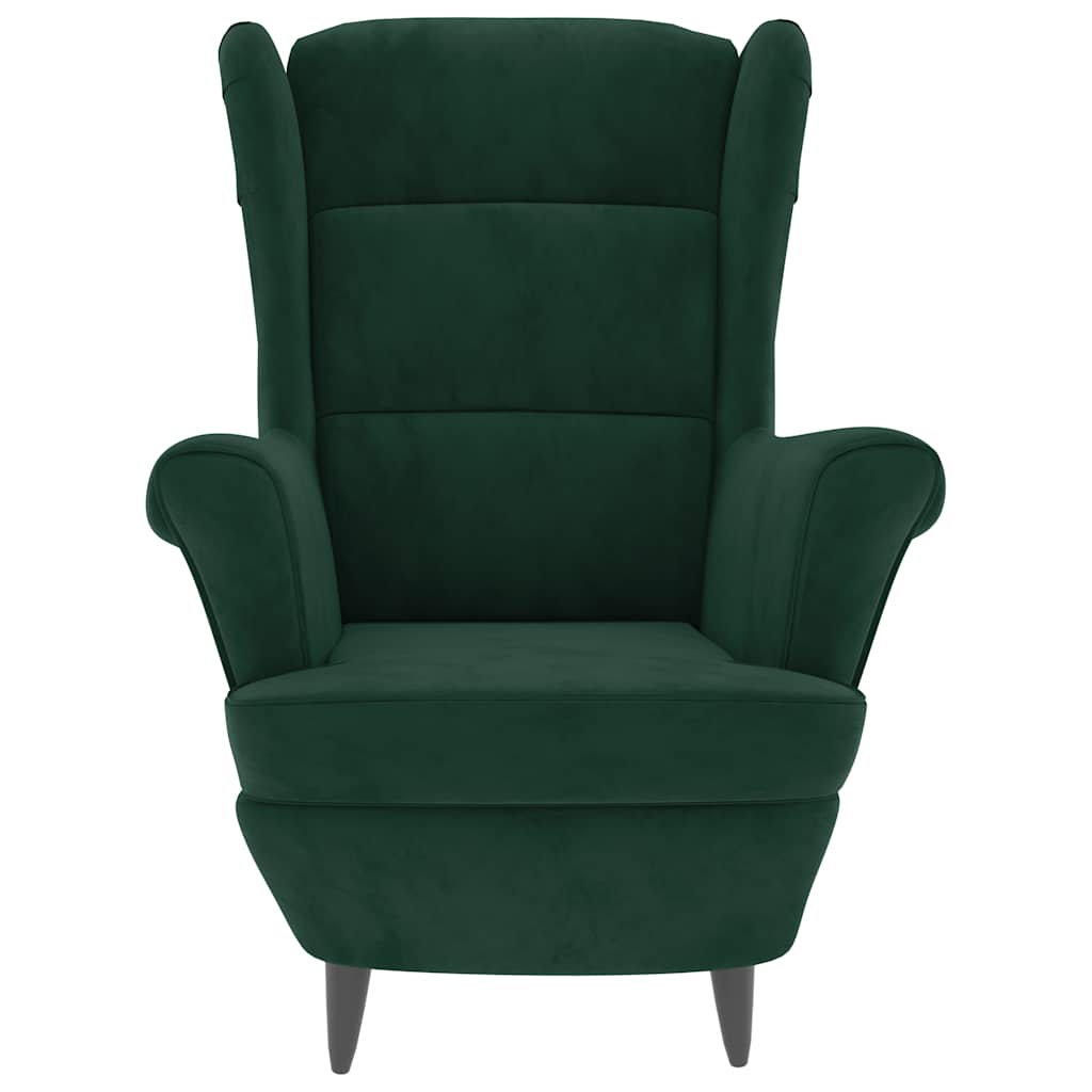 Vidaxl fauteuil fluweel donkergroen