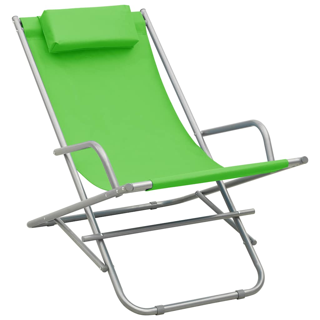 Vidaxl klapstoelen 2 st staal groen