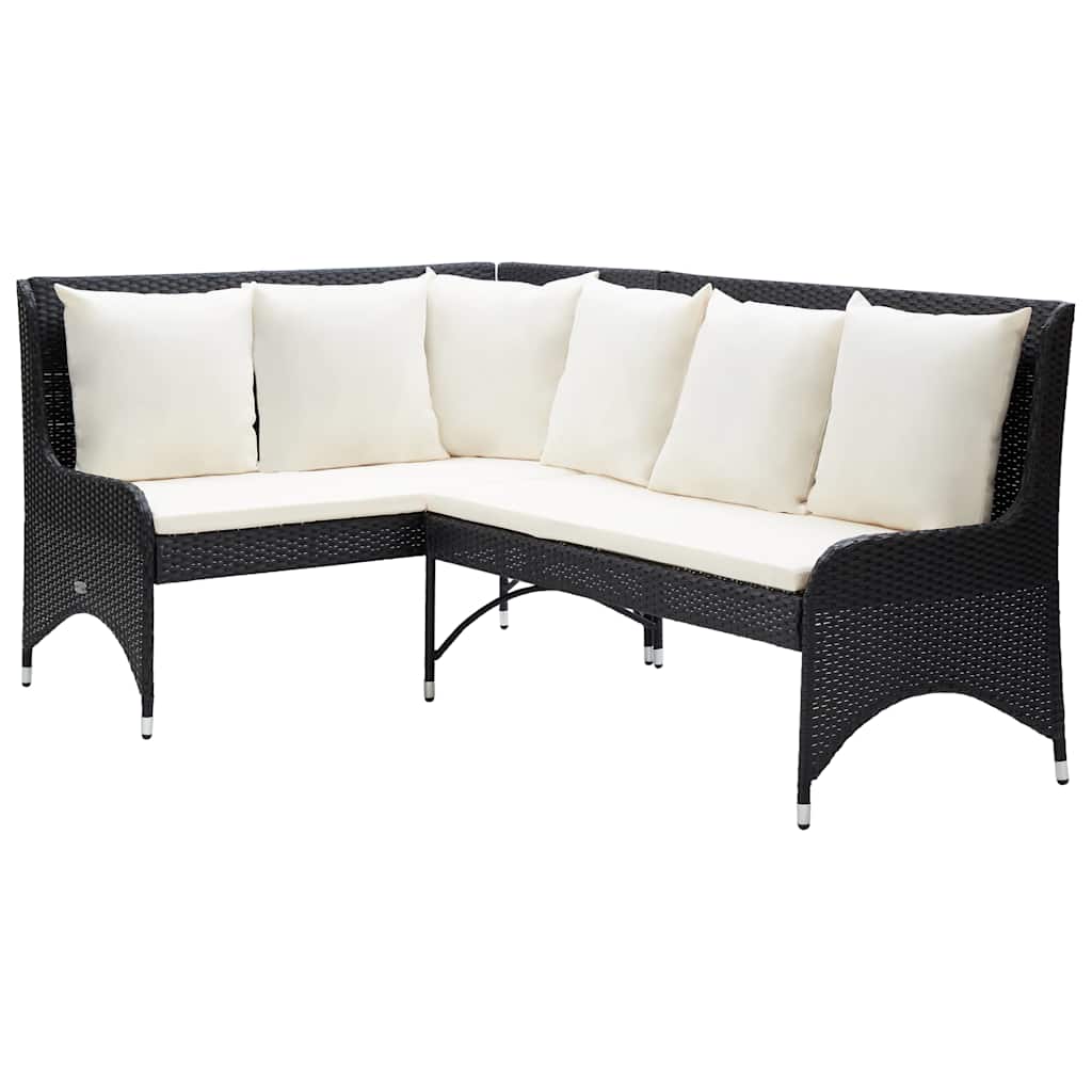 Vidaxl tuinhoekbanken 2 st poly rattan zwart