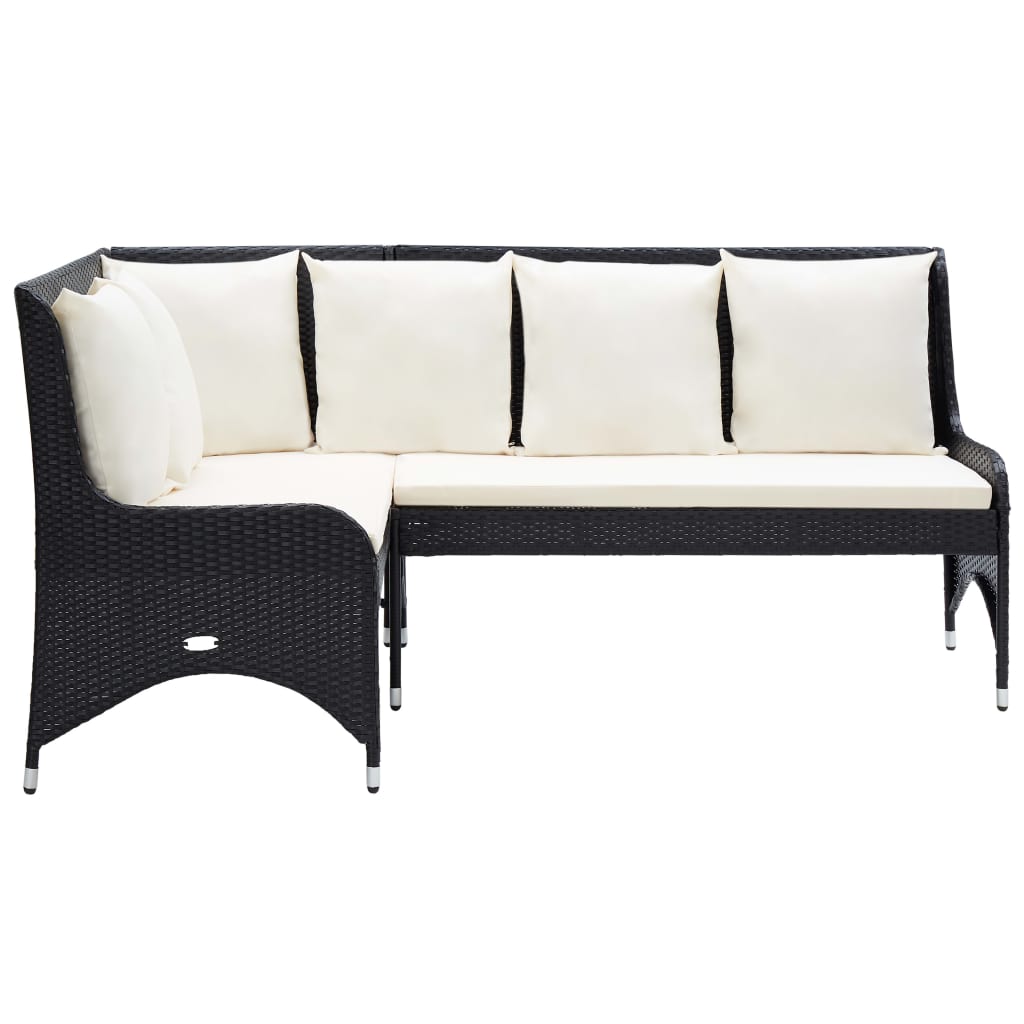 Vidaxl tuinhoekbanken 2 st poly rattan zwart