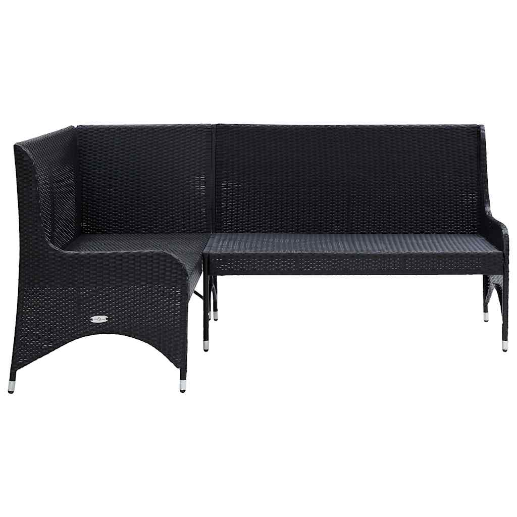 Vidaxl tuinhoekbanken 2 st poly rattan zwart