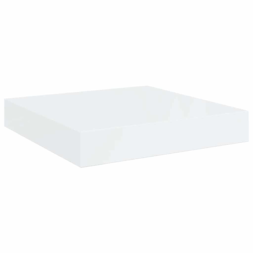 Vidaxl wandschap zwevend 23x23,5x3,8 cm mdf hoogglans wit