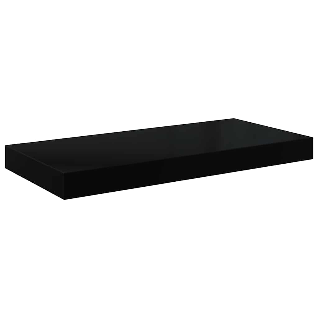 Vidaxl wandschap zwevend 50x23x3,8 cm mdf hoogglans zwart