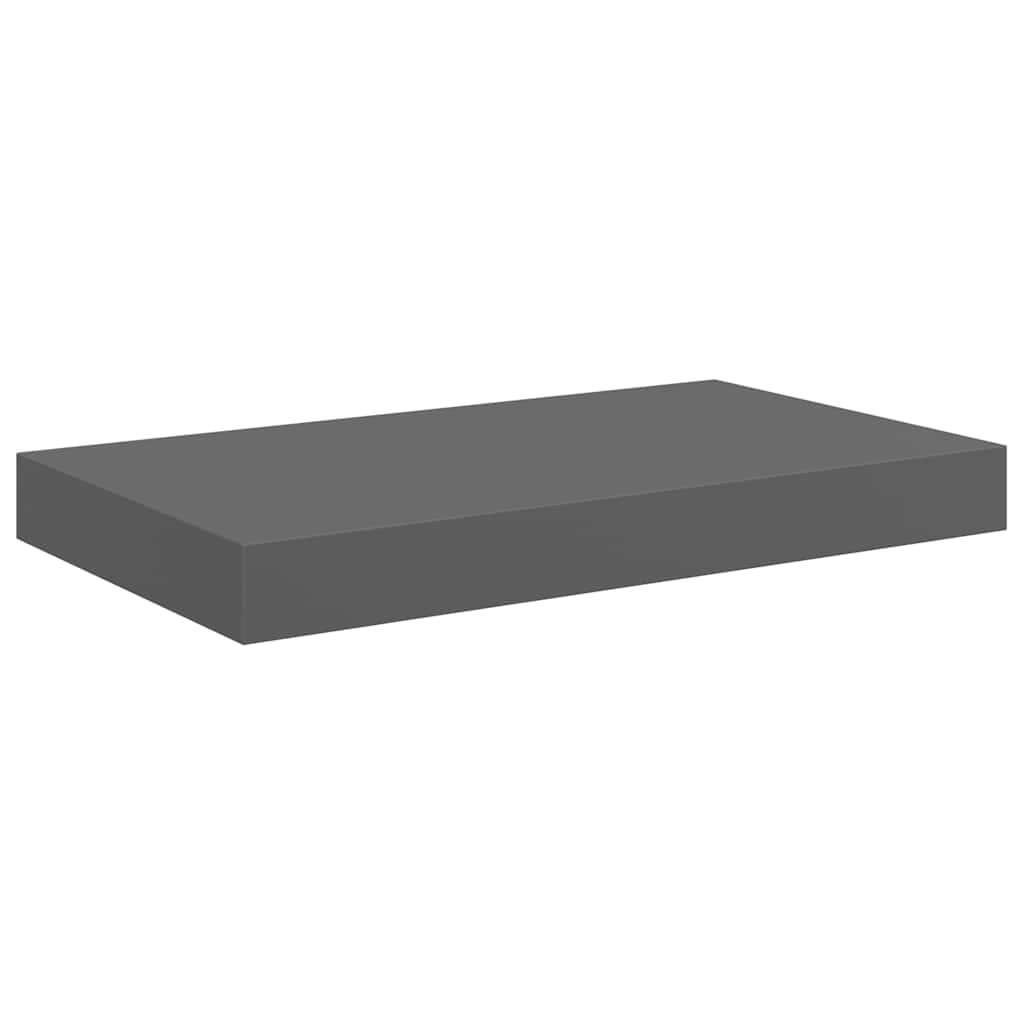 Vidaxl wandschap zwevend 40x23x3,8 cm mdf hoogglans grijs