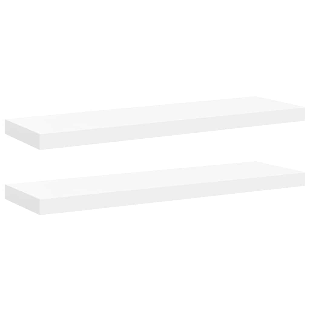 Vidaxl wandschappen zwevend 2 st 80x23,5x3,8 cm mdf wit