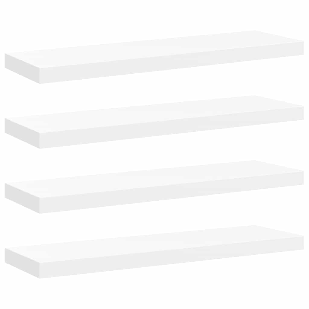 Vidaxl wandschappen zwevend 4 st 80x23,5x3,8 cm mdf wit