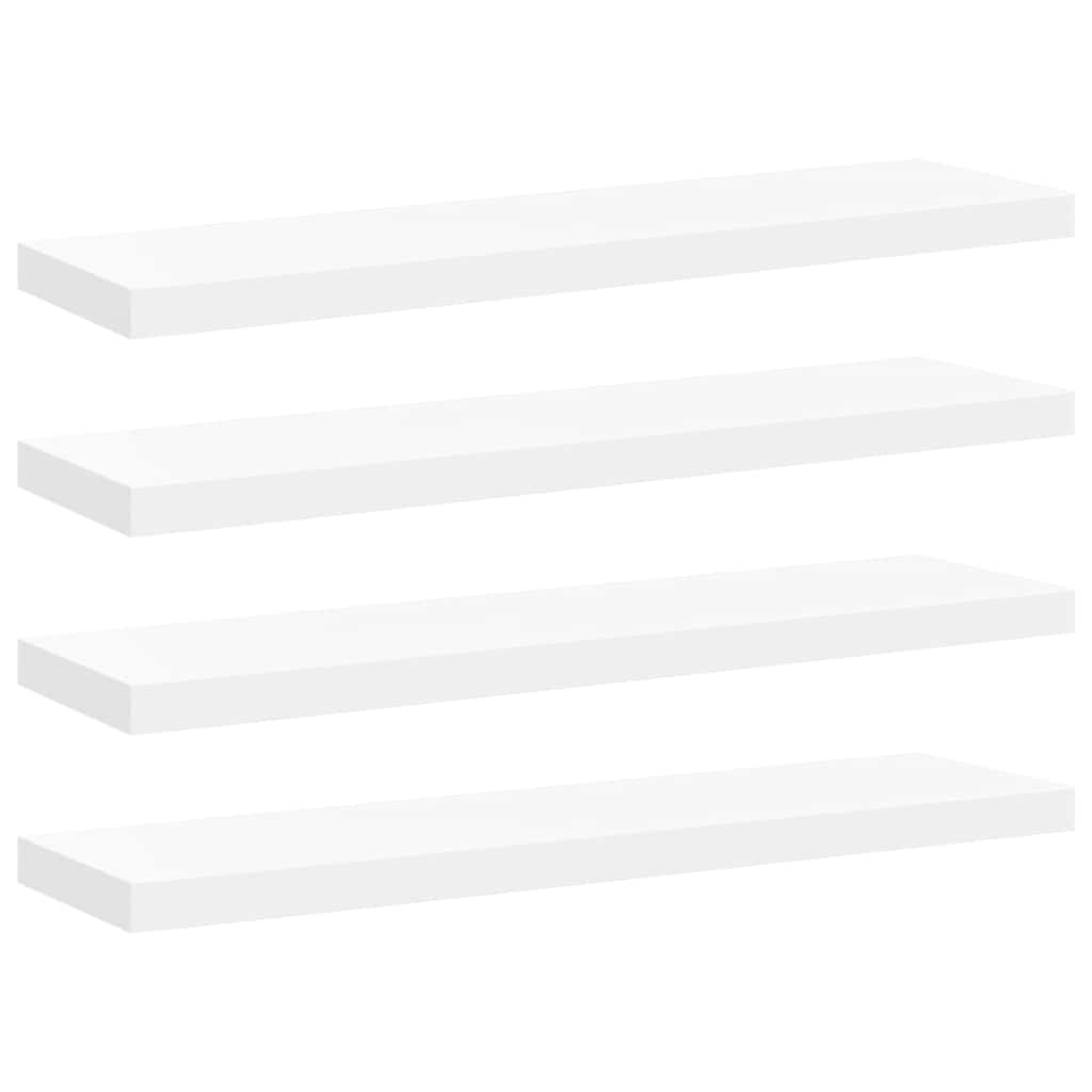 Vidaxl wandschappen zwevend 4 st 90x23,5x3,8 cm mdf wit