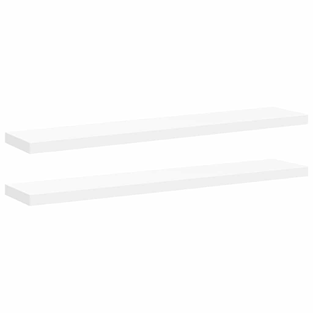 Vidaxl wandschappen zwevend 2 st 120x23,5x3,8 cm mdf wit