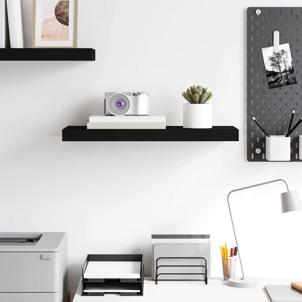 Vidaxl wandschap zwevend 60x23,5x3,8 cm mdf zwart