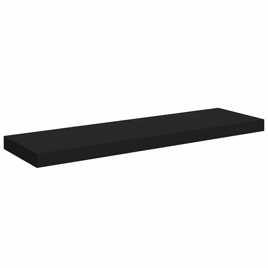 Vidaxl wandschap zwevend 80x23,5x3,8 cm mdf zwart