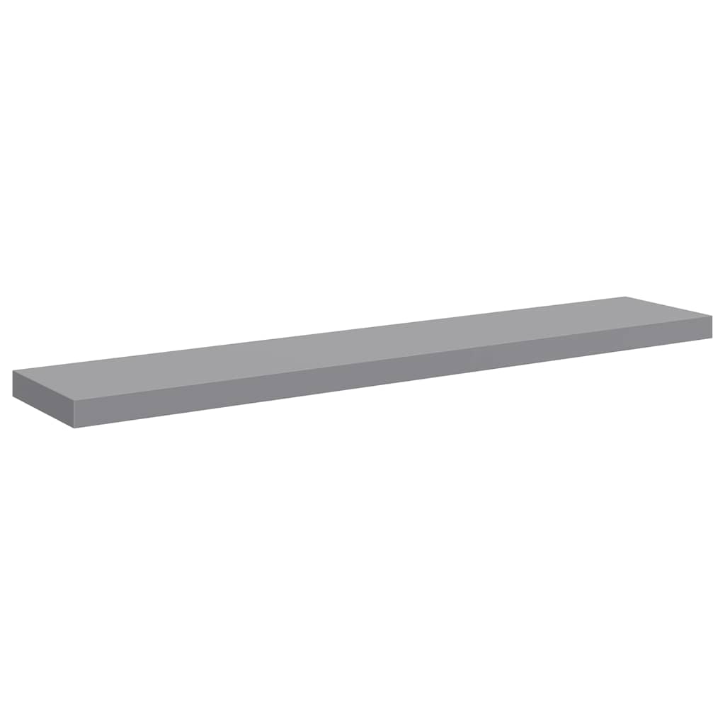 Vidaxl wandschap zwevend 120x23,5x3,8 cm mdf grijs