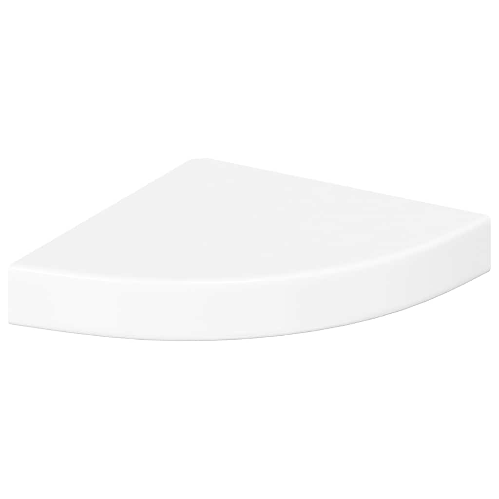 Vidaxl zwevende hoekplank hoogglans wit 25x25x3,8 cm mdf