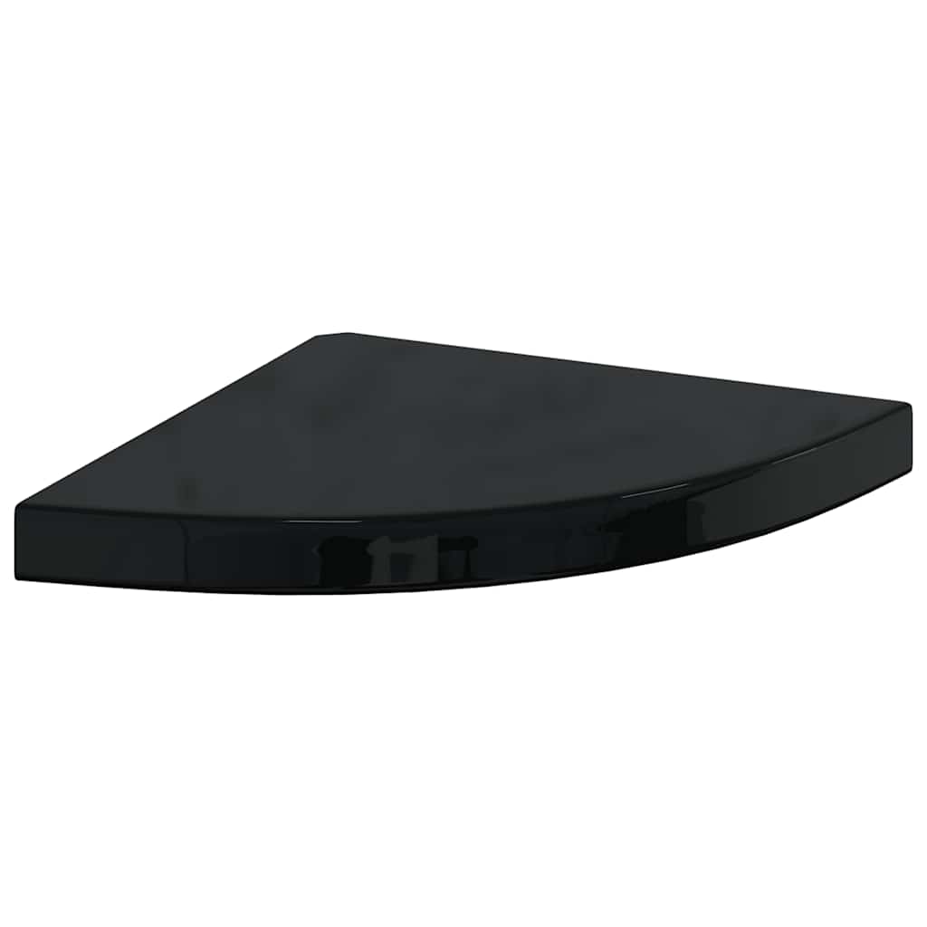 Vidaxl hoekschap zwevend 35x35x3,8 cm mdf hoogglans zwart