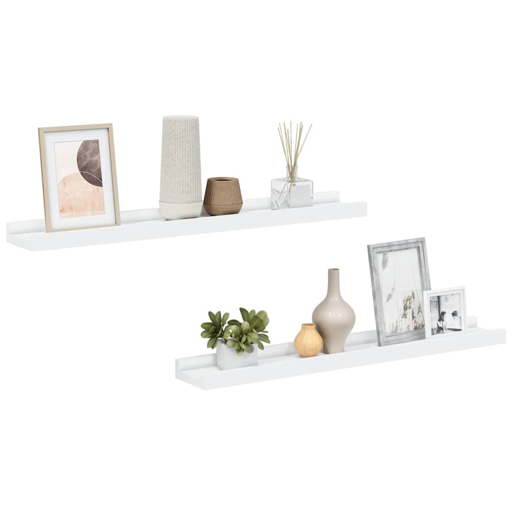 Vidaxl fotoplanken 2 st 60x9x3 cm mdf wit