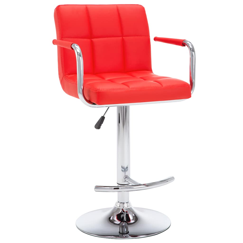 Vidaxl barstoelen 2 st kunstleer rood