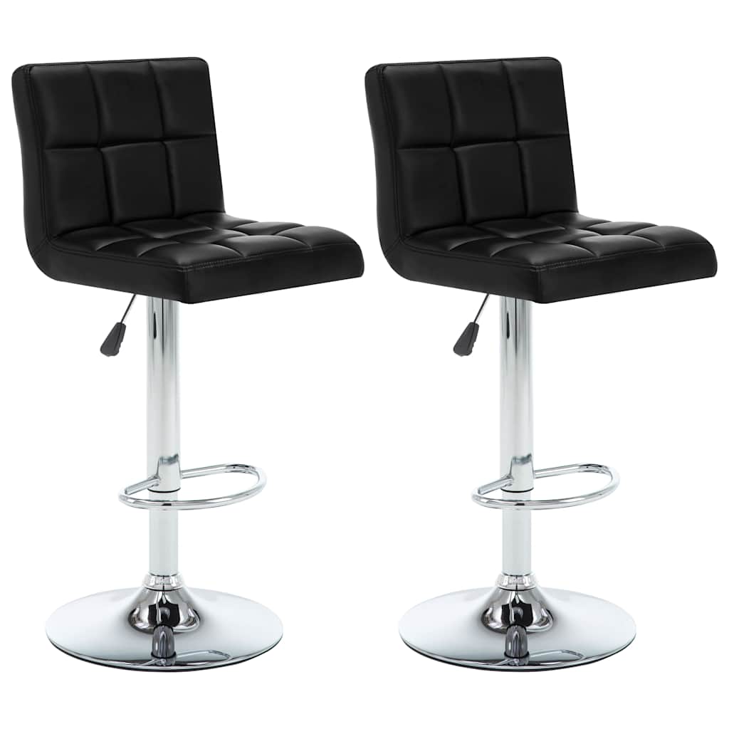 Vidaxl barstoelen 2 st kunstleer zwart