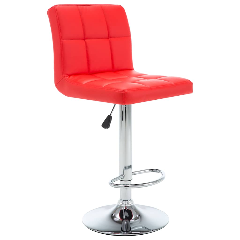 Vidaxl barstoelen 2 st kunstleer rood