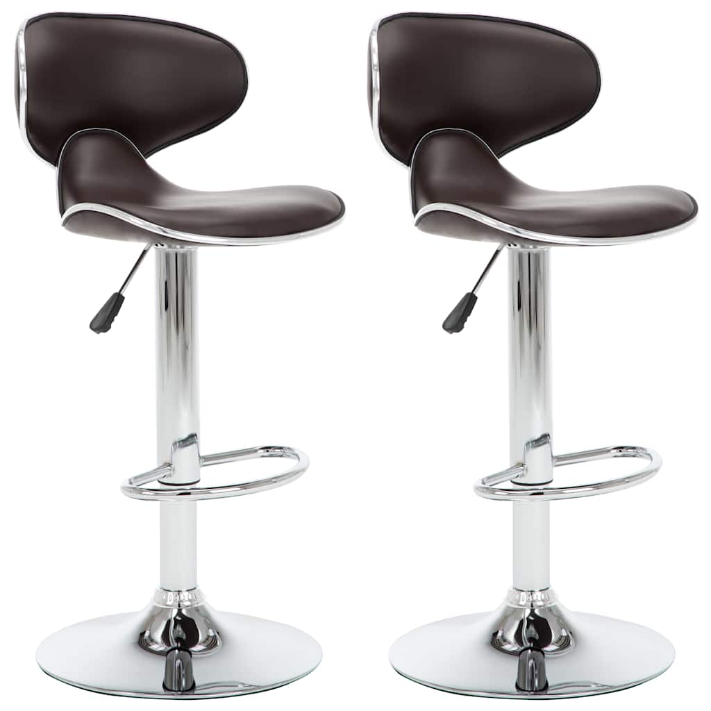 Vidaxl barstoelen 2 st kunstleer bruin