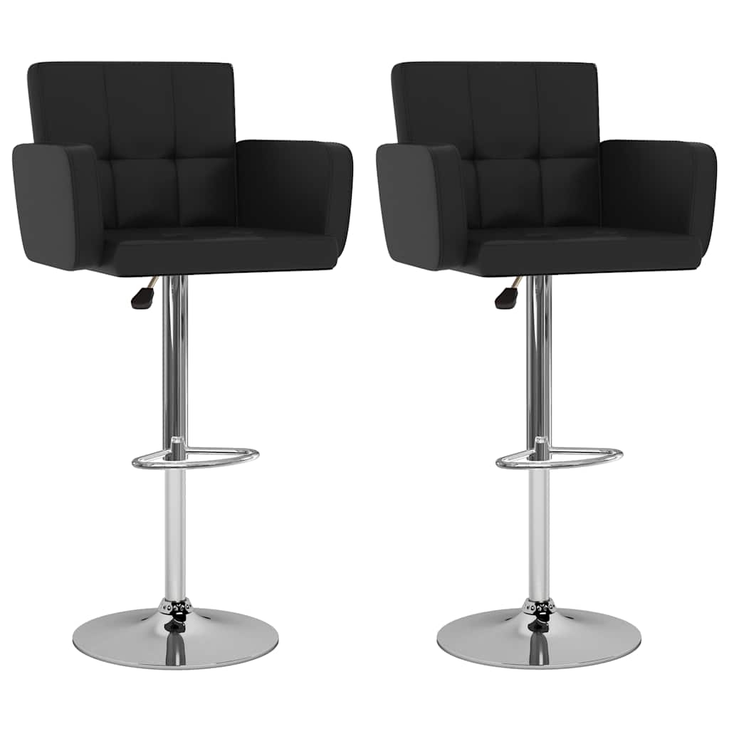 Vidaxl barstoelen 2 st kunstleer zwart