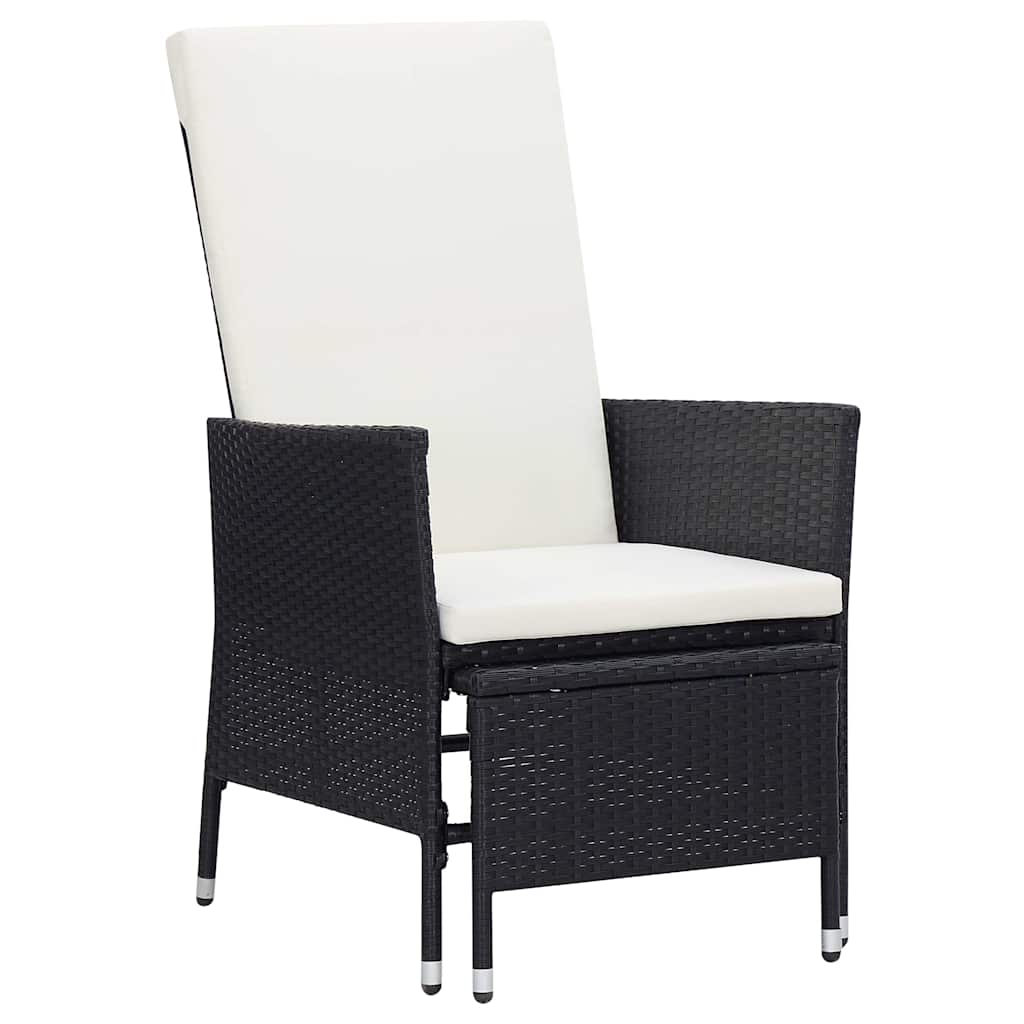 Vidaxl 2-delige loungeset met kussens poly rattan zwart