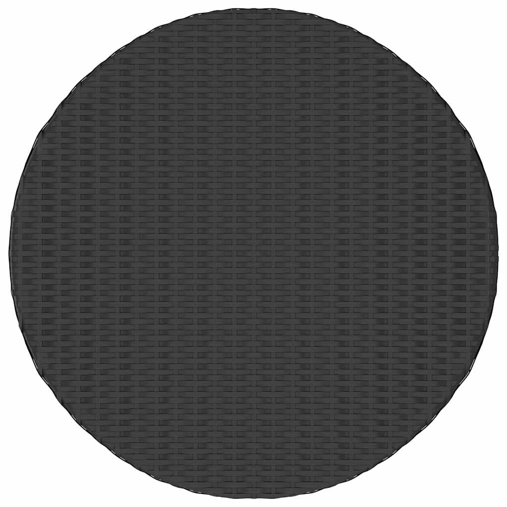 Vidaxl salontafel 68x68x30 cm poly rattan zwart
