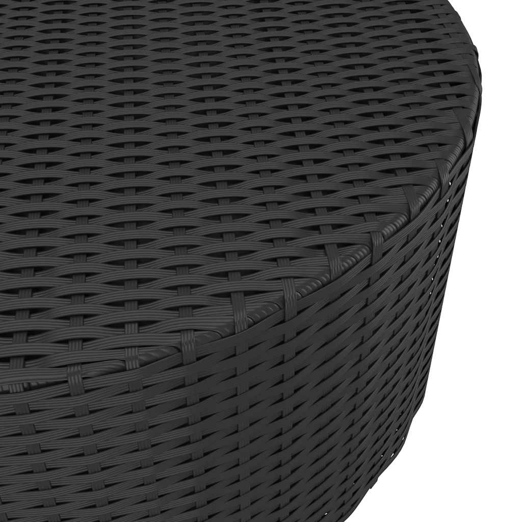 Vidaxl salontafel 68x68x30 cm poly rattan zwart