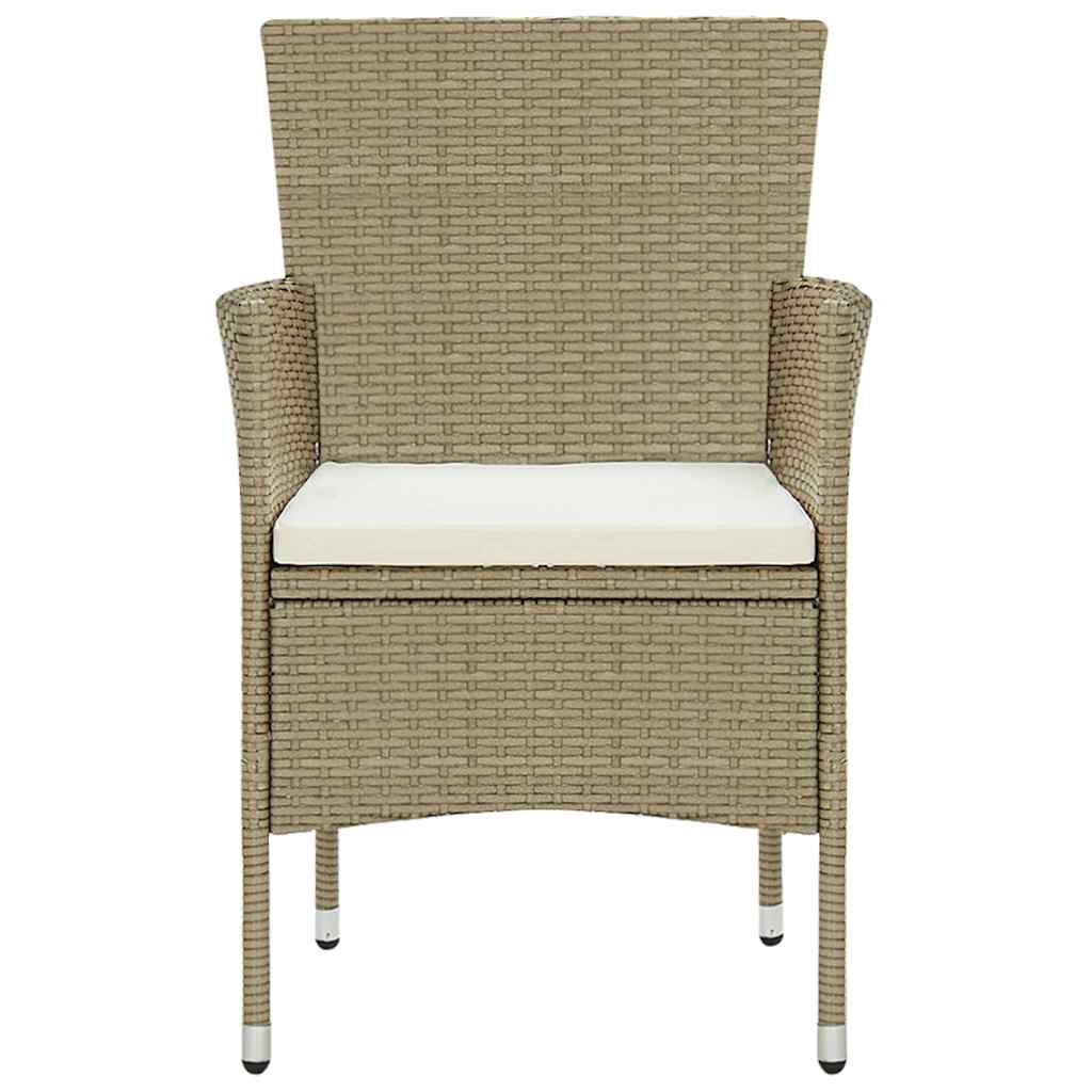 Vidaxl tuinstoelen 2 st poly rattan beige