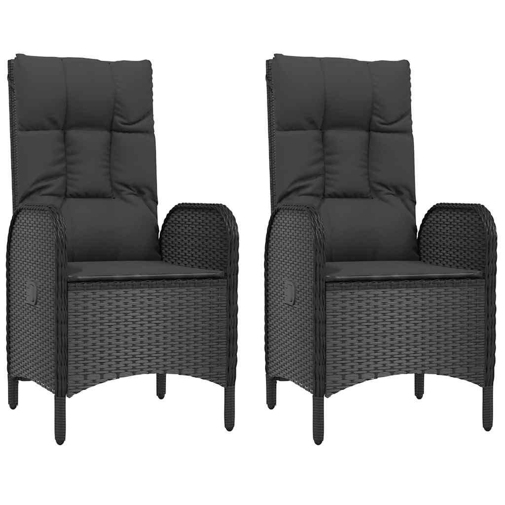 Vidaxl tuinstoelen 2 st poly rattan zwart