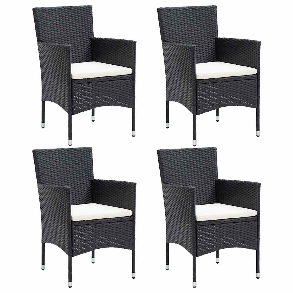 Vidaxl tuinstoelen 4 st poly rattan zwart