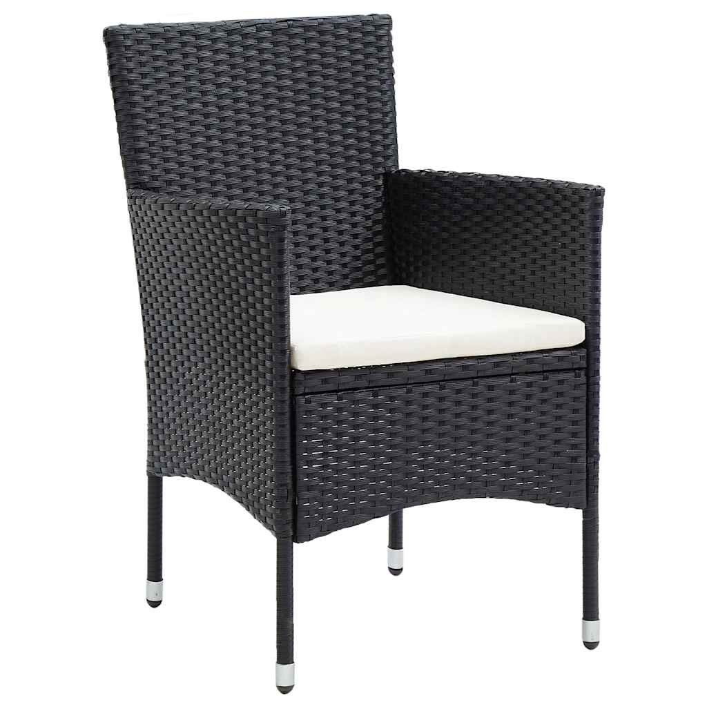 Vidaxl tuinstoelen 4 st poly rattan zwart