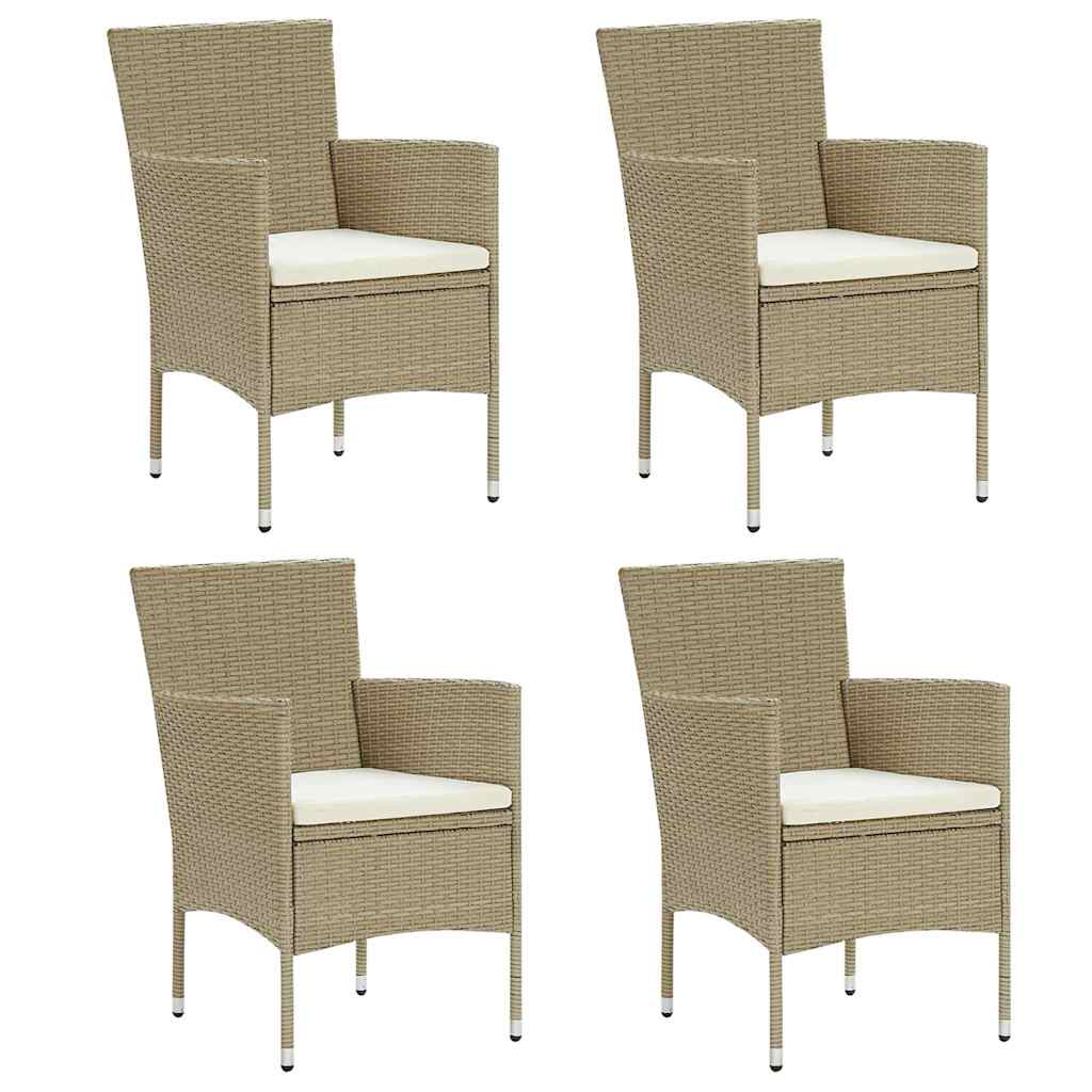 Vidaxl tuinstoelen 4 st poly rattan beige