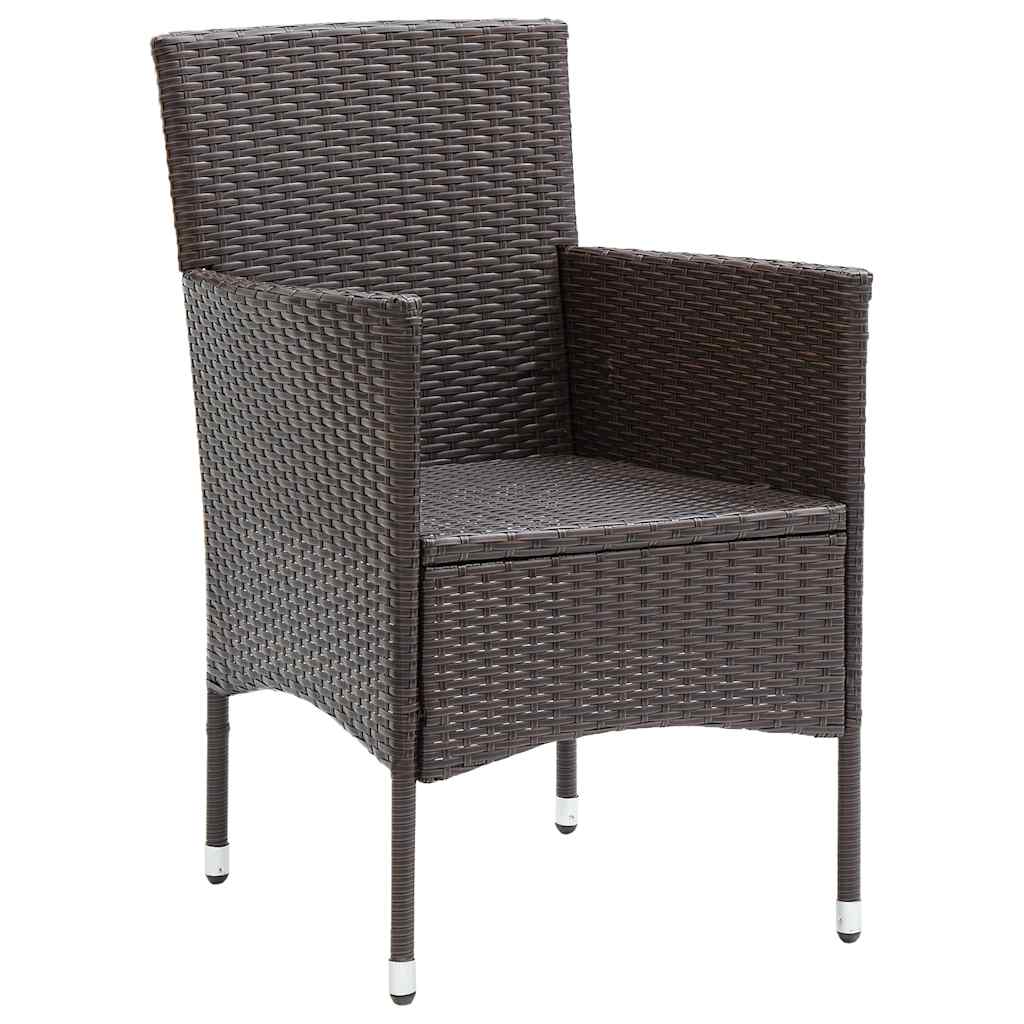 Vidaxl tuinstoelen 4 st poly rattan bruin