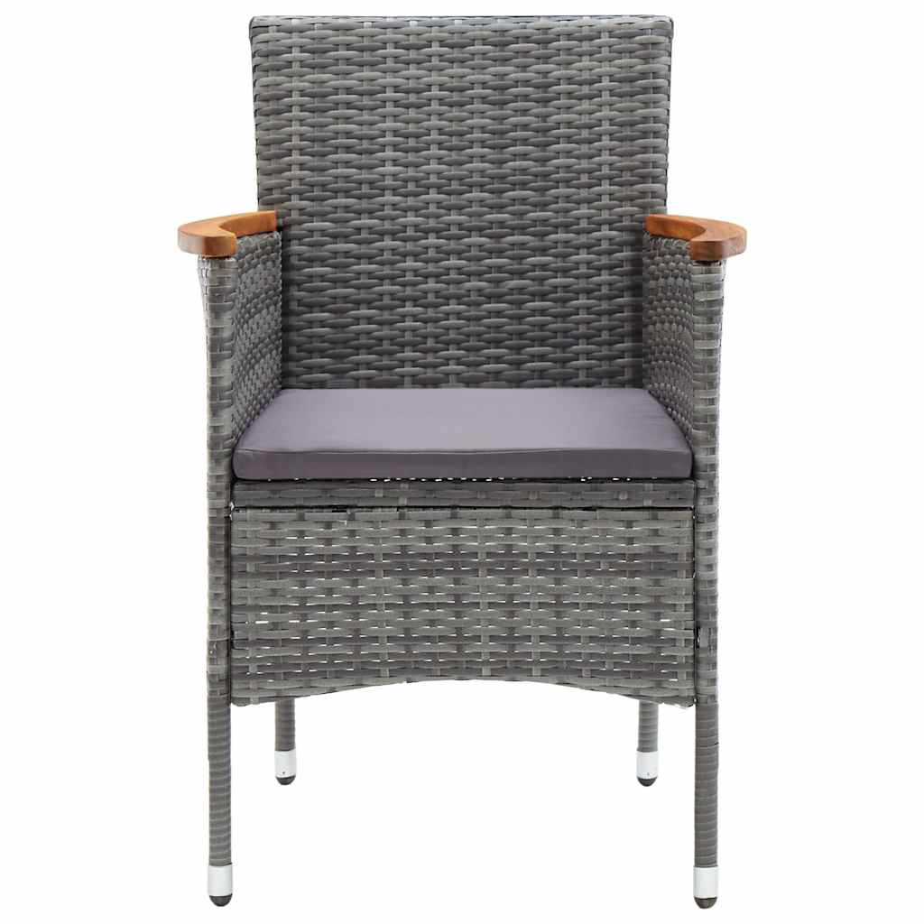 Vidaxl tuinstoelen 4 st poly rattan grijs