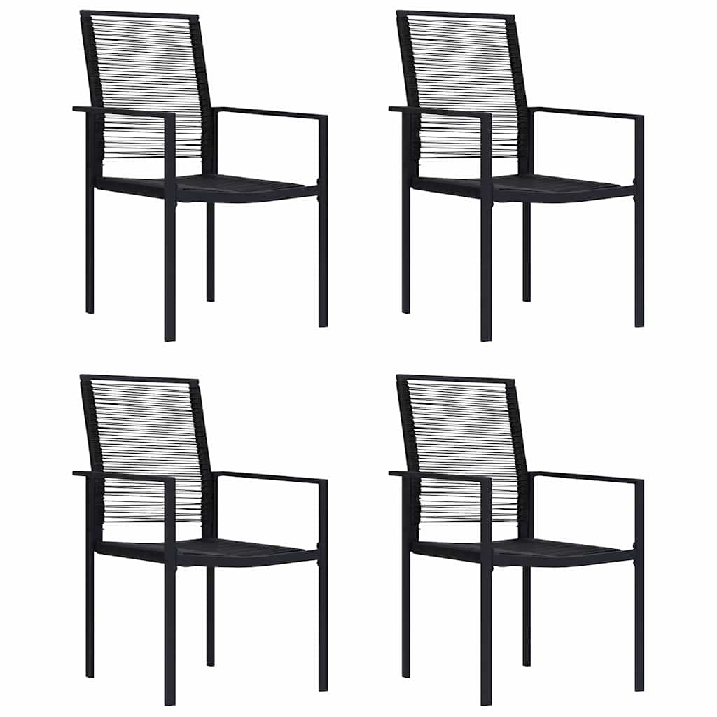 Vidaxl tuinstoelen 4 st pvc-rattan zwart