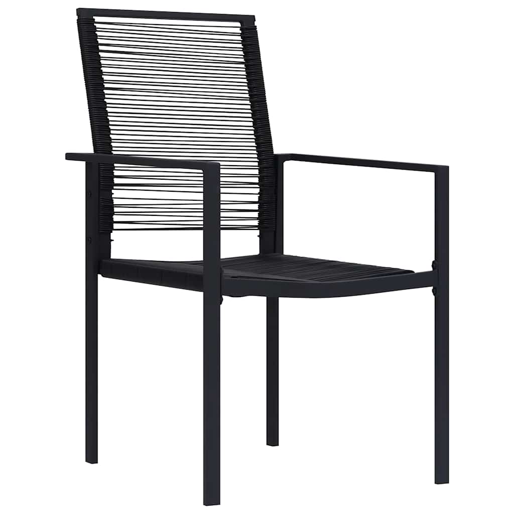 Vidaxl tuinstoelen 4 st pvc-rattan zwart