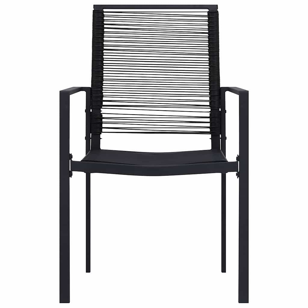 Vidaxl tuinstoelen 4 st pvc-rattan zwart