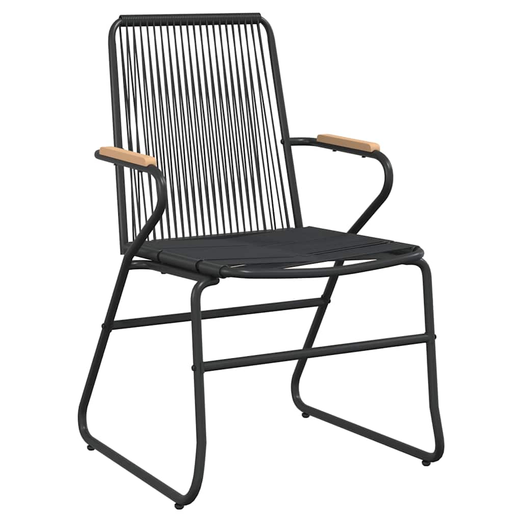 Vidaxl tuinstoelen 2 st 58x59x85,5 cm pvc-rattan zwart