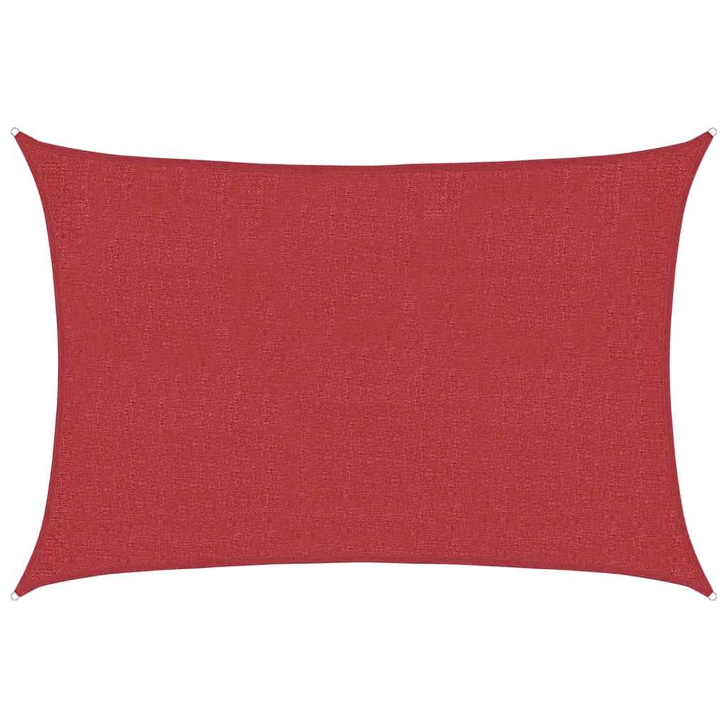 Vidaxl zonnezeil 160 g m² 3x5 m hdpe rood