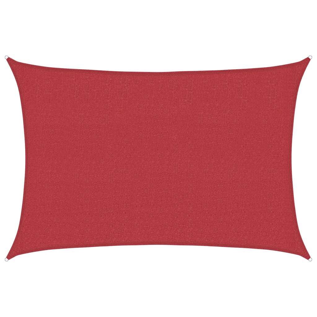 Vidaxl zonnezeil 160 g m² 4x5 m hdpe rood