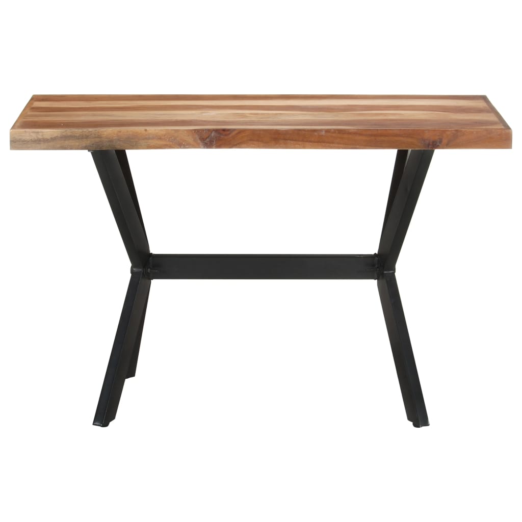 Vidaxl eettafel 120x60x75 cm massief hout met honingkleurige afwerking
